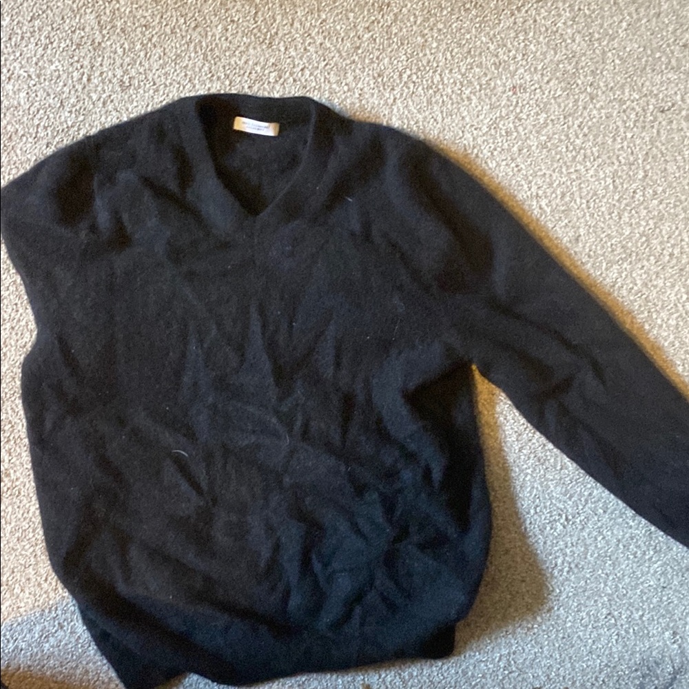 Autumn Cashmere Black Cardigan Sweater V-Neck Long Sleeve